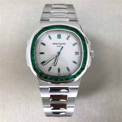 patek philippe nautilus platinum emerald|Patek Philippe Nautilus platinum 5711.